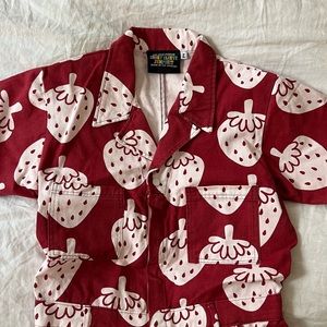 Large Big Bud Press Strawbaby Short Sleeve Jumpsuit